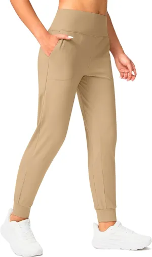 Soothfeel Women's Fleece Lined Joggers Pants High Waisted Water Resistant Thermal Sweatpants Winter Hiking Pants with Pockets