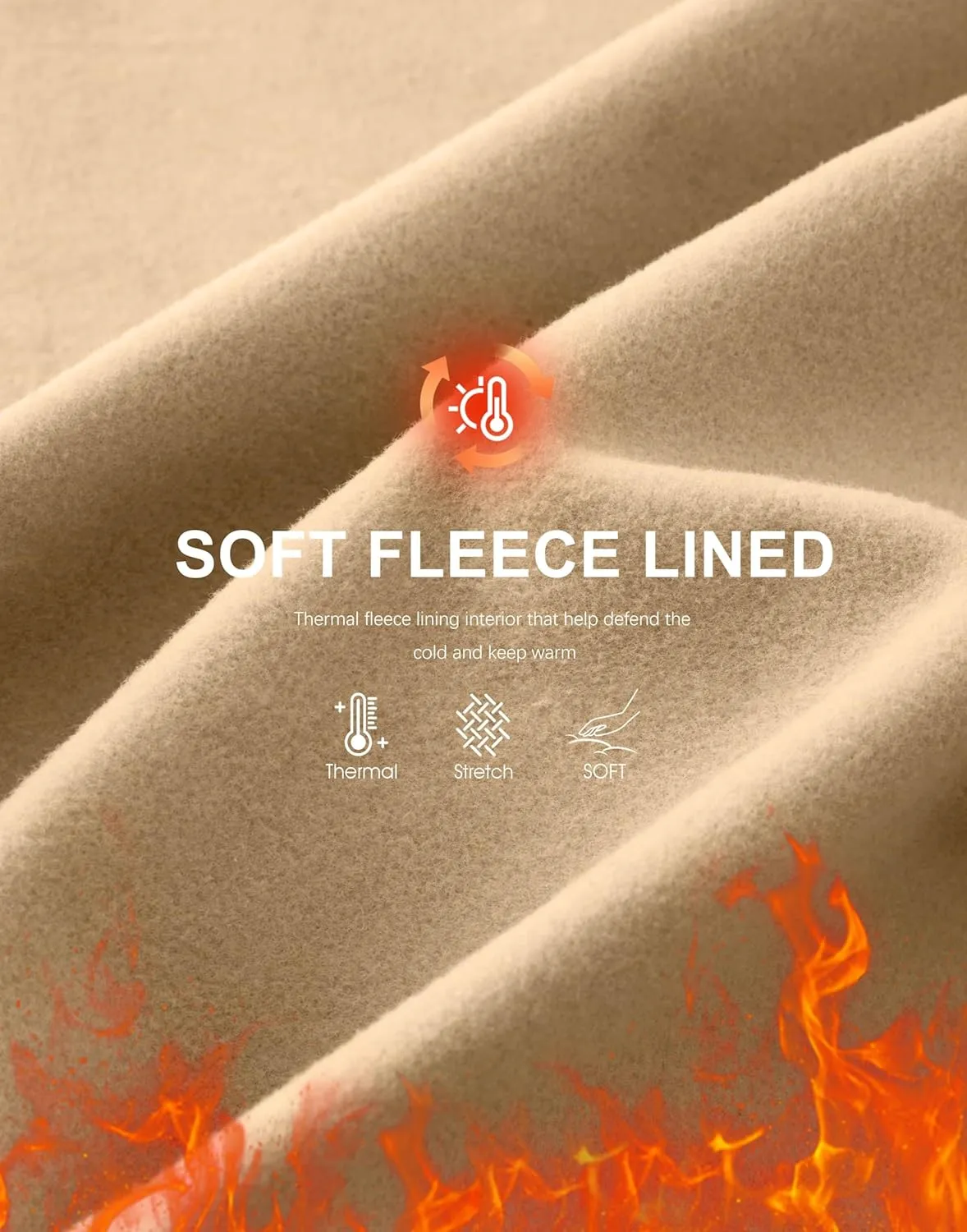 Soothfeel Women's Fleece Lined Joggers Water Resistant High Waisted Sweatpants Winter Warm Thermal Running Hiking Pant Pocket