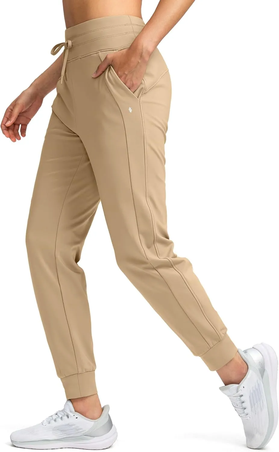 Soothfeel Women's Fleece Lined Joggers Water Resistant High Waisted Sweatpants Winter Warm Thermal Running Hiking Pant Pocket