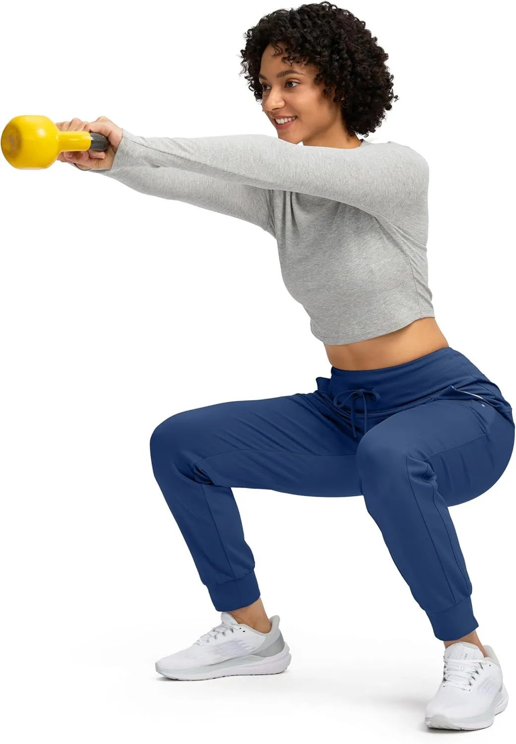Soothfeel Women's Fleece Lined Joggers Water Resistant High Waisted Sweatpants Winter Warm Thermal Running Hiking Pant Pocket