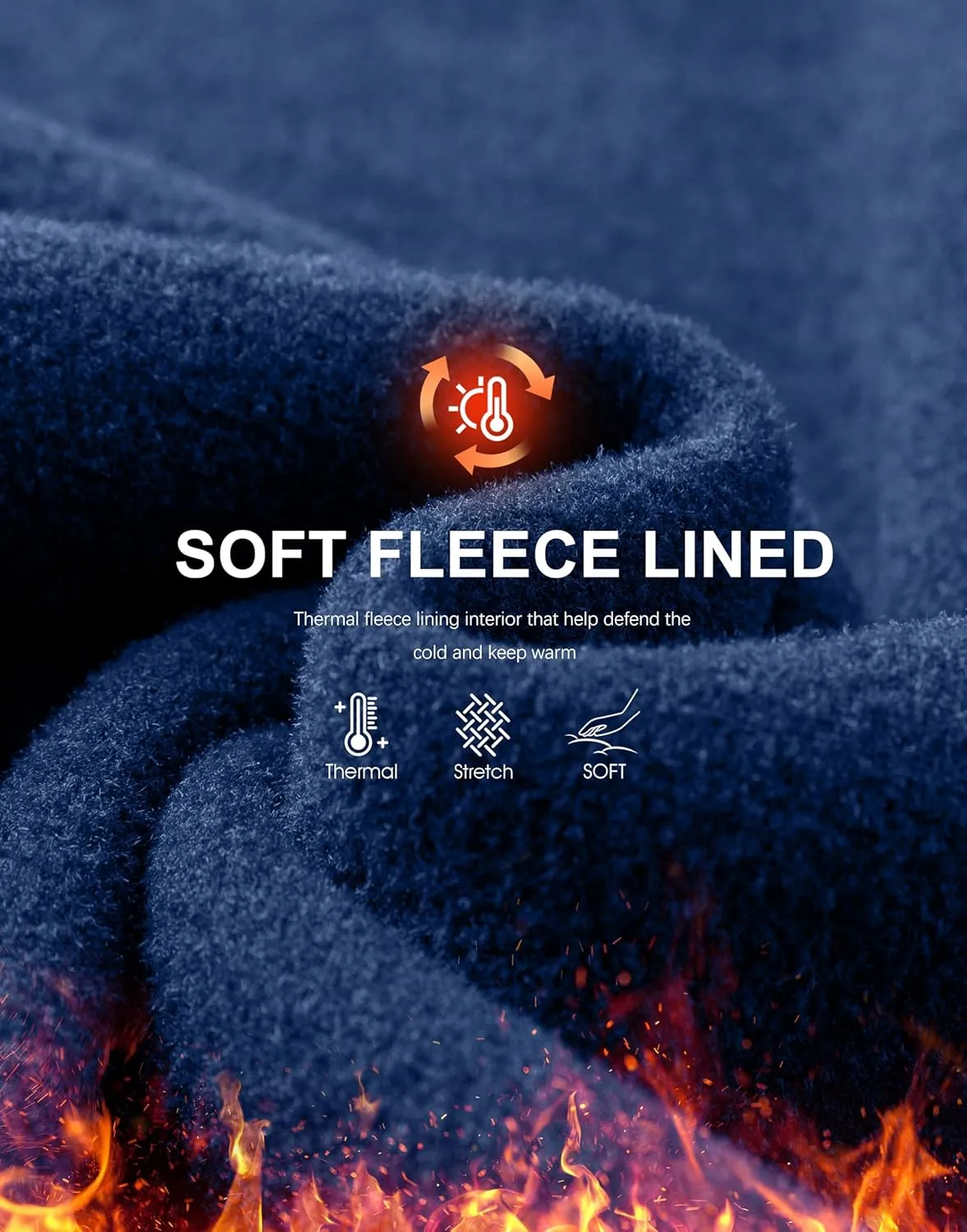 Soothfeel Women's Fleece Lined Joggers Water Resistant High Waisted Sweatpants Winter Warm Thermal Running Hiking Pant Pocket