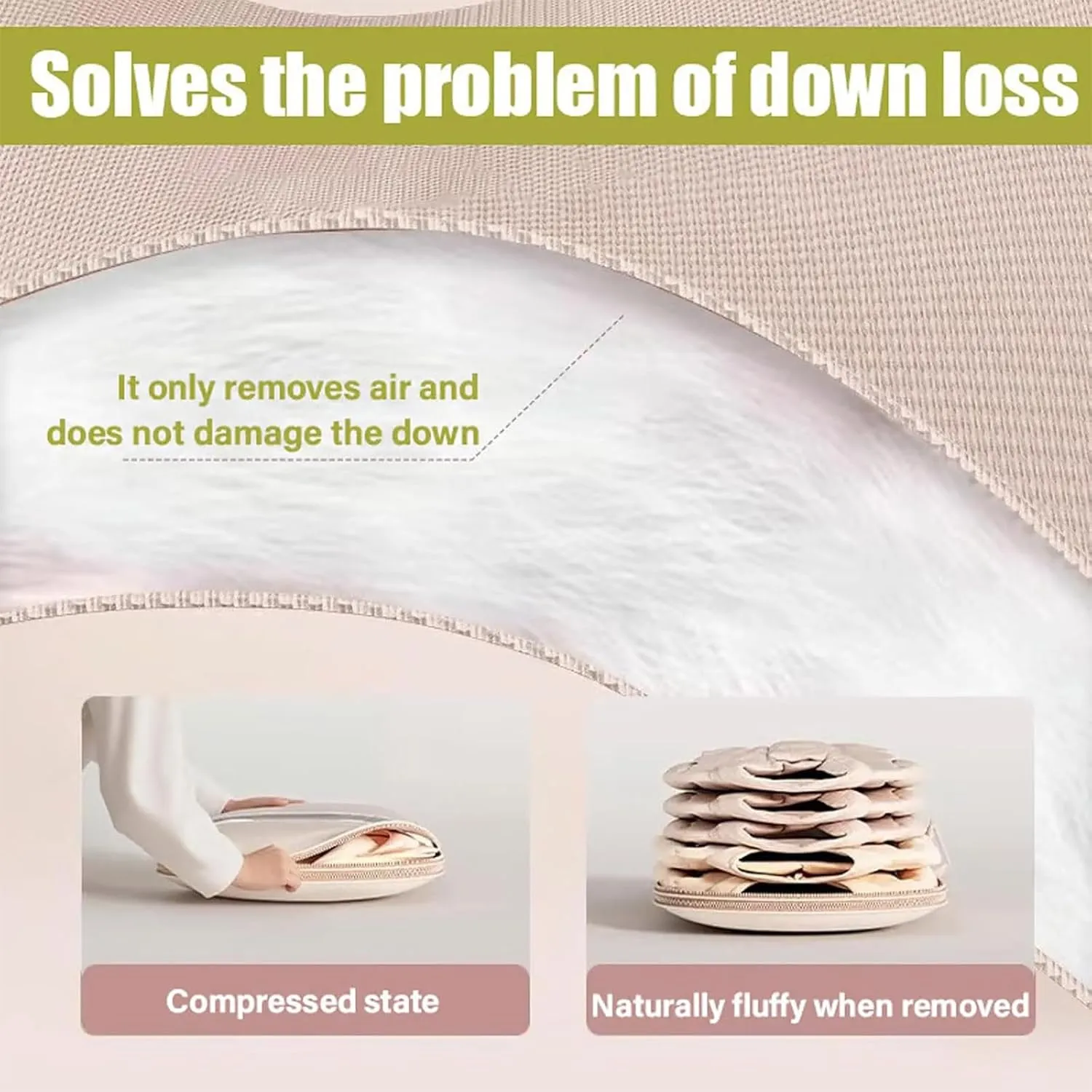 Space Saving Hanging Garment Bag with Self Compression Zipper, Self Compression Hanging Organizer & Protector with Clear Window for Suits, Tuxedos, Dresses, Coats (Beige, M-90cm//35.43in)