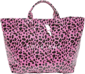 Stellaya Tote Bag, Pvc Women's Letters Print Tote Bag, Leopard Print Bag, Large Shopping Clear Hobo Handbag