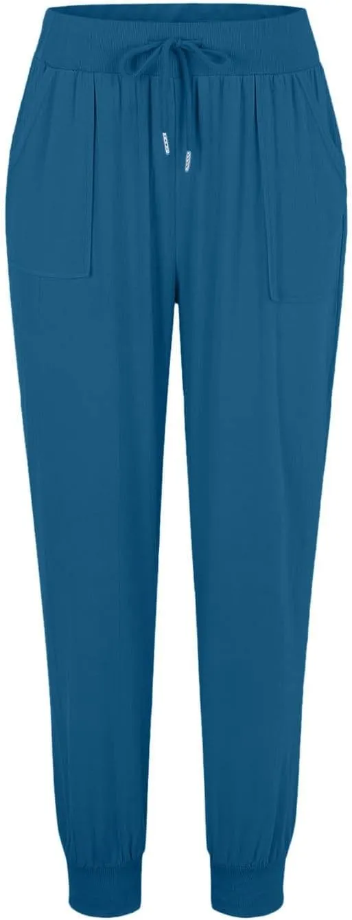 Straight Leg Cotton Linen Pants Women Lightweight Fashion Summer Casual Pants with Pockets Drawstring Loose Trousers