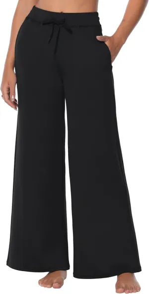 Sunzel Sweatpants for Women with Pockets, Straight Leg High Waisted Yoga Pants with Stretchy Drawstring, Lounge&Casual Wear