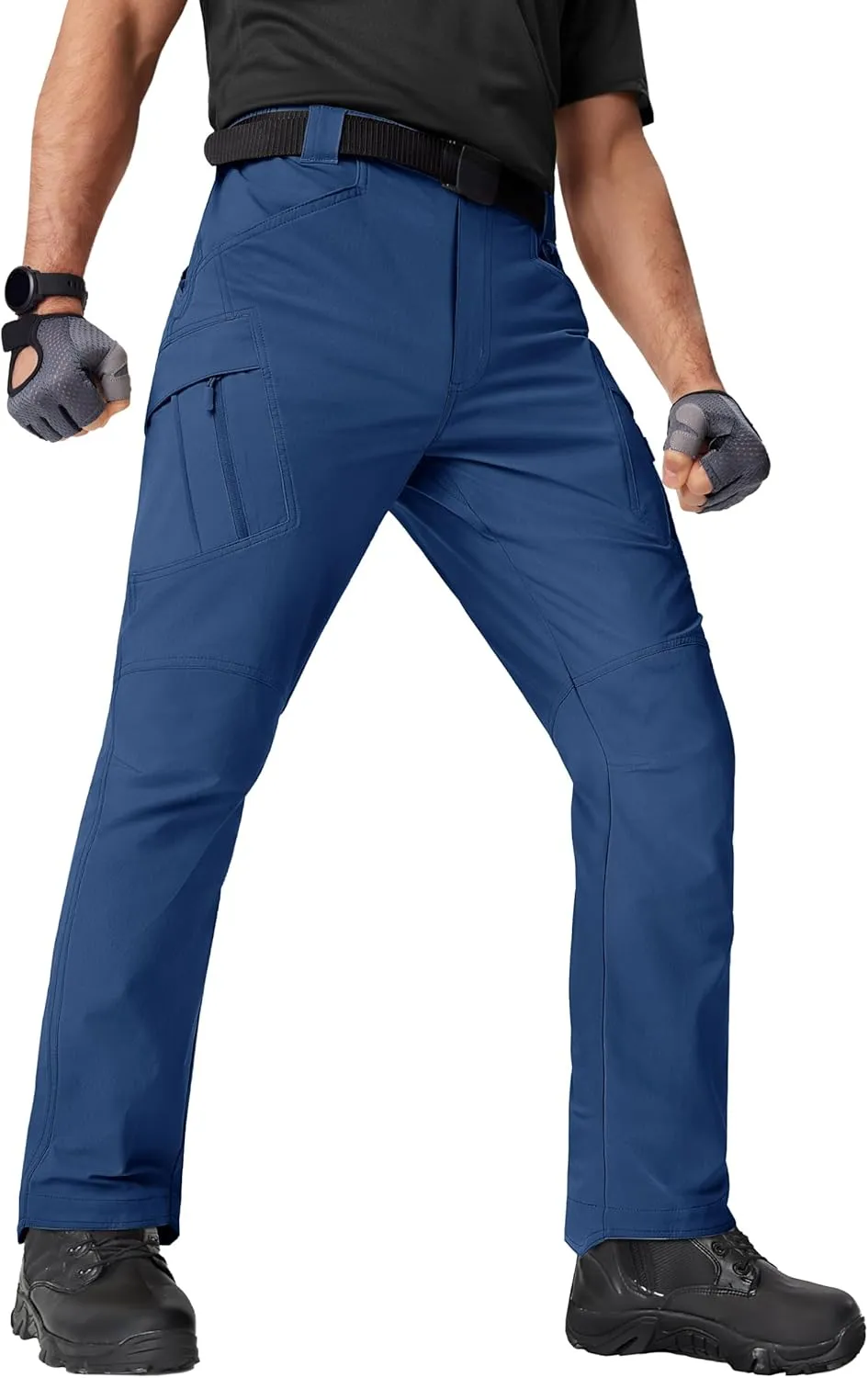 TACVASEN Men's Cargo Work Pants Construction Tactical Water Resistant Lightweight Outdoor Hiking Pants with 9 Pockets