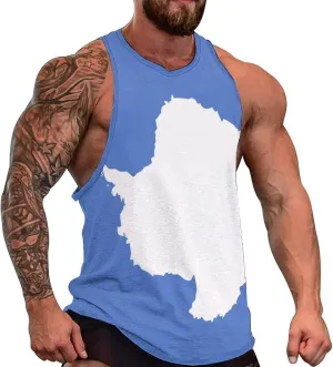 TAIZIYEAH Men's Athletic Sleeveless Shirt Cape Verde Flag Gym Shirts Fitness Running Swim Shirt Workout Tank Tops