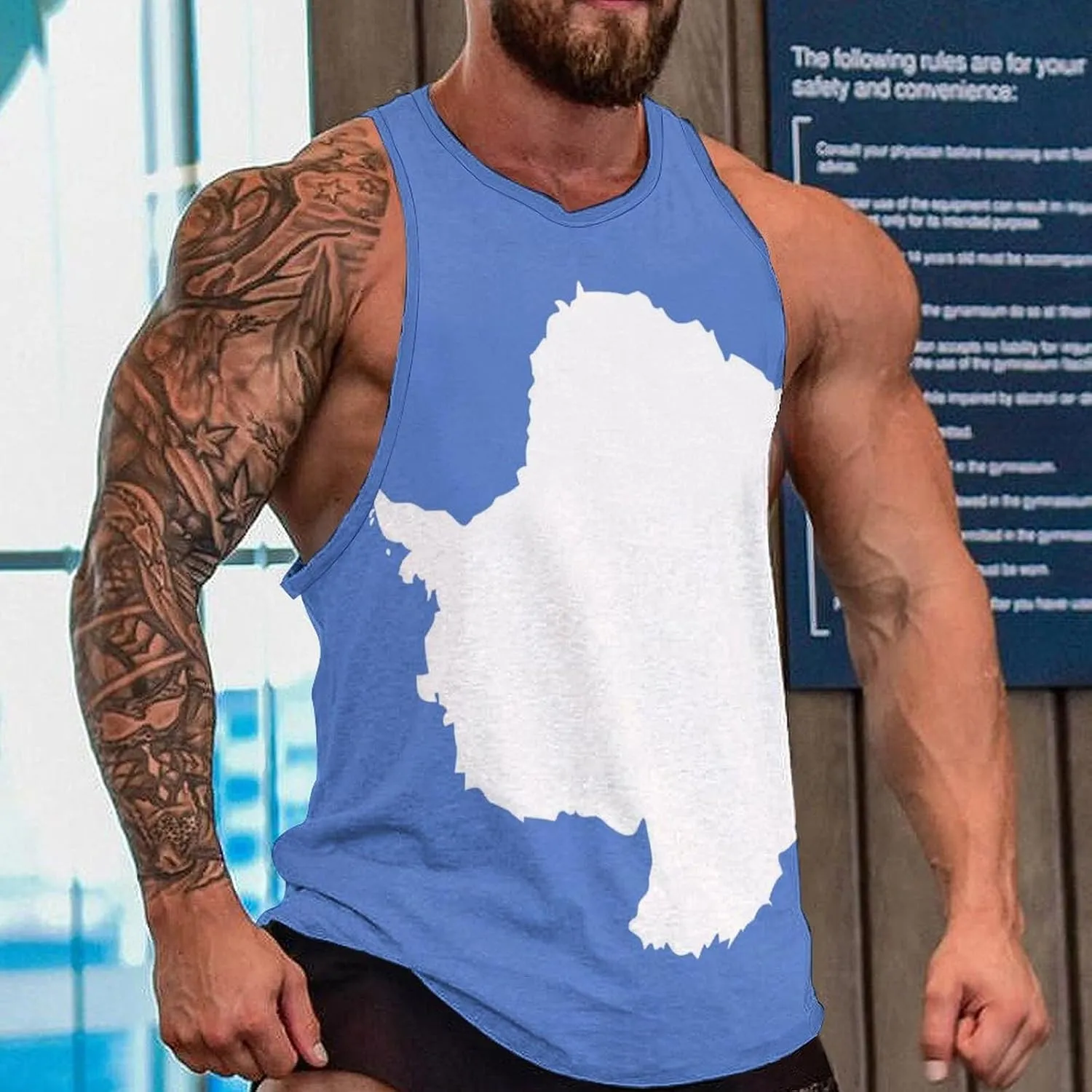 TAIZIYEAH Men's Athletic Sleeveless Shirt Cape Verde Flag Gym Shirts Fitness Running Swim Shirt Workout Tank Tops