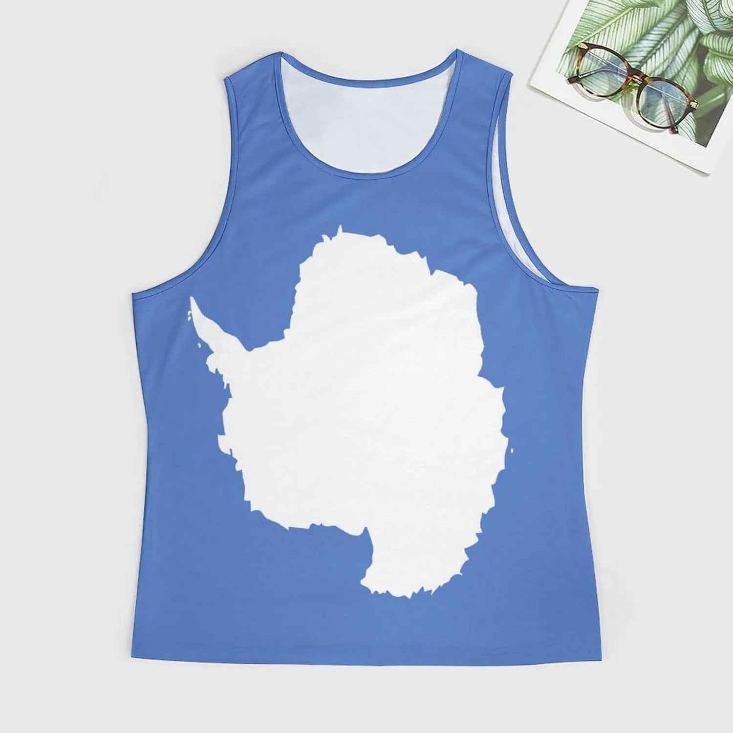 TAIZIYEAH Men's Athletic Sleeveless Shirt Cape Verde Flag Gym Shirts Fitness Running Swim Shirt Workout Tank Tops