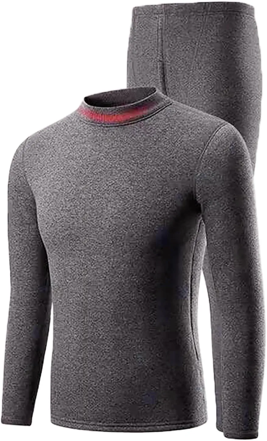 Thermal Underwear for Men Thermal Underwear Men and Women Thickened and Padded Qiu Jie Qiu Pants in A Set of Crew