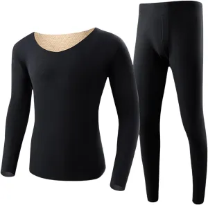 Thermal Underwear for Men Thermal Underwear Men and Women Thickened and Padded Qiu Jie Qiu Pants in A Set of Crew