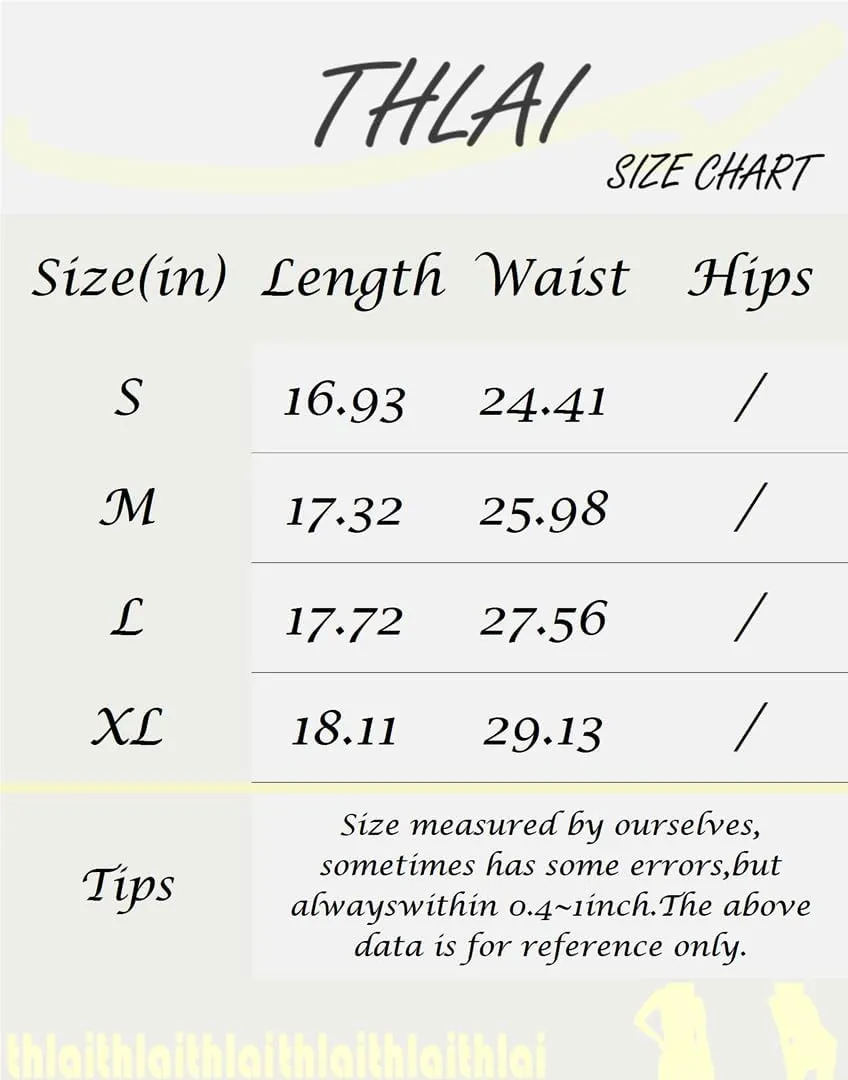 THLAI Womens Mini Denim Skirt High Waisted Skirt Spring Summer Pocket Cargo Skirt