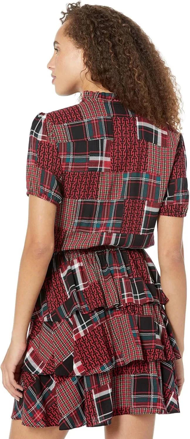 Tommy Hilfiger High Neck Short Sleeve Dress