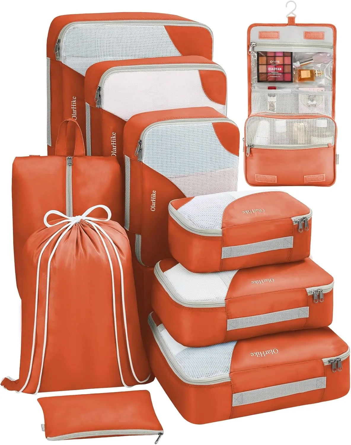 Travel Organizer T3V2 (6 4) 10-Piece Orange OH