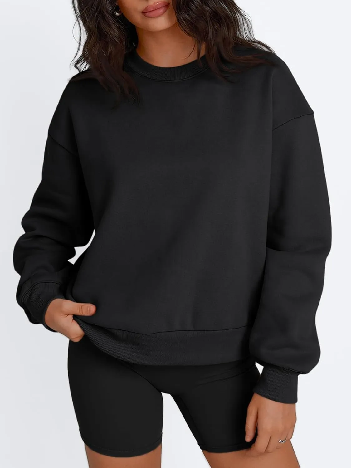 Trendy Queen Womens Crewneck Sweatshirts Casual Pullover Long Sleeve Shirts Fall Fashion 2025 Clothes