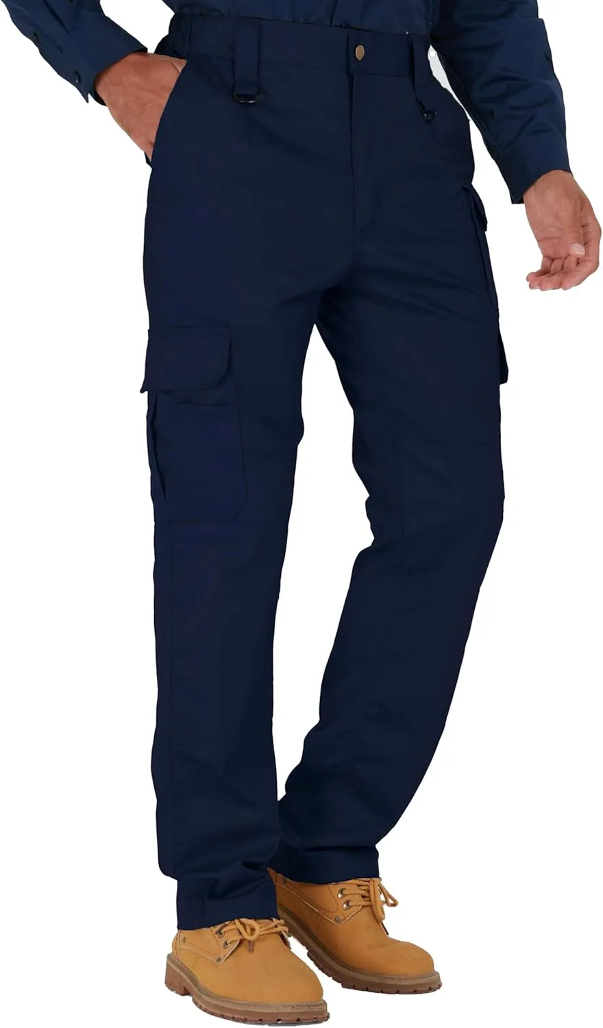 Ubon FR Pants for Men Flame Resistant Cargo Pants 9 oz FRC Pants Elastic Waist Fire Retardant Work Pants with 7 Pockets