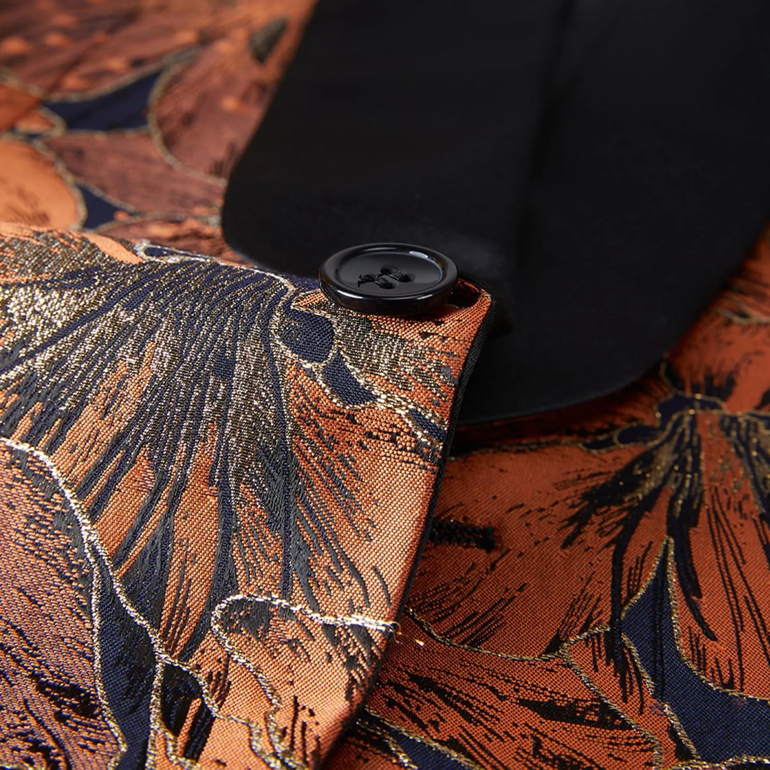 UNINUKOO Men's Suit 2 Piece Floral Paisley Regular Fit Tuxedo Suits for Men Dinner Party Jacket Pants Set