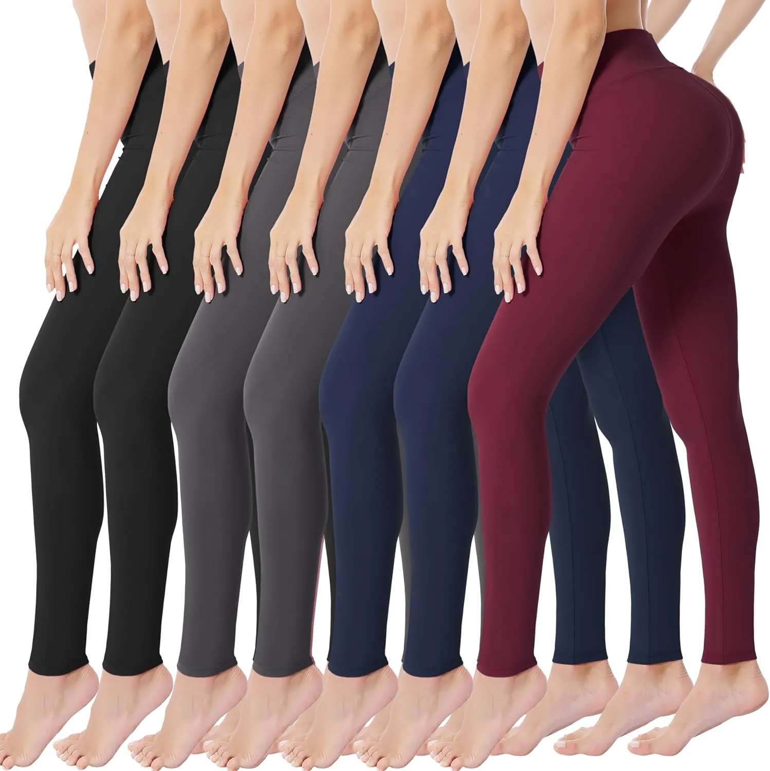 VALANDY High Waisted Leggings for Women Buttery Soft Stretchy Tummy Control Workout Yoga Running Pants One&Plus Size
