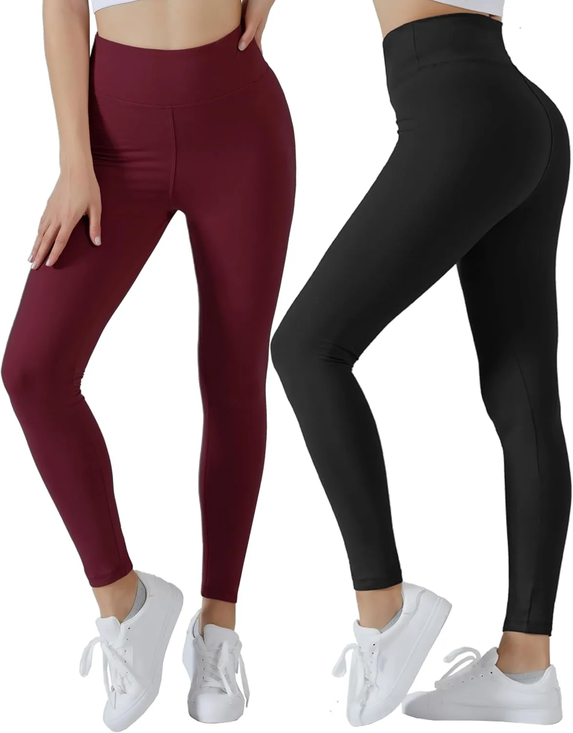 VALANDY High Waisted Leggings for Women Buttery Soft Stretchy Tummy Control Workout Yoga Running Pants One&Plus Size