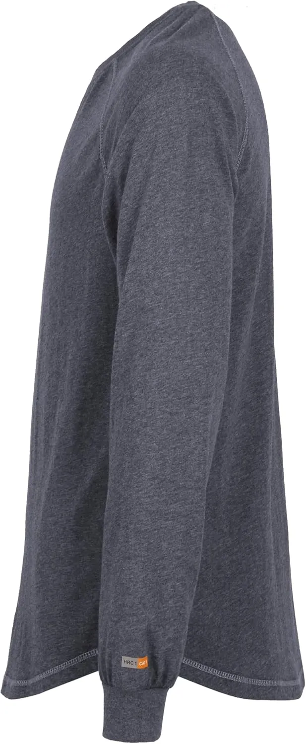 VATRENUS FR Shirts 4oz Lightweight Flame Resistant Henley 100% Cotton Men's Pre-Washed Fire Retardant Base Layer