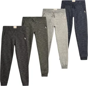 Weatherproof Vintage Boys Athletic Sweatpants - 4 Pack Athletic Basic Fleece Jogger Track Pants for Boys (4-20)