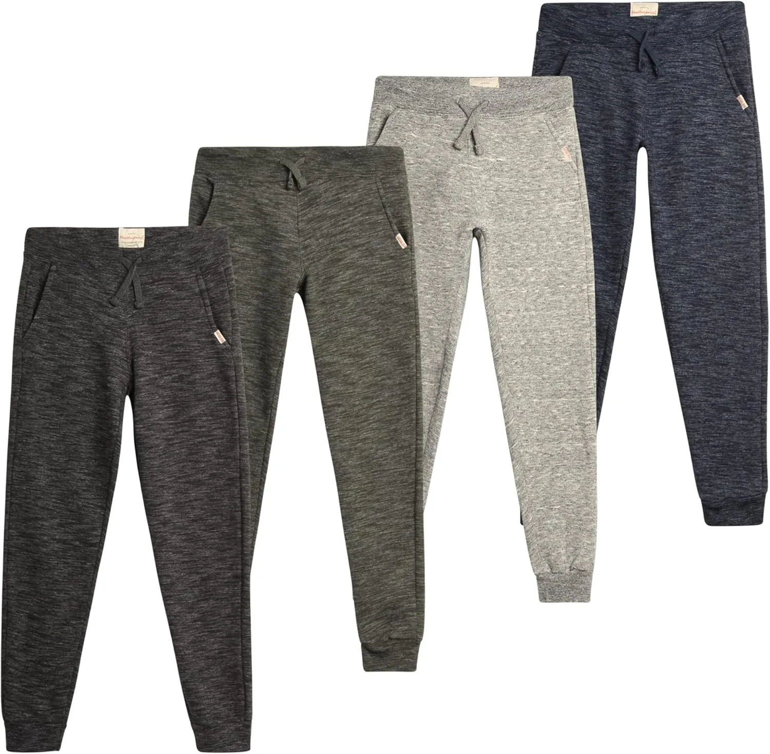Weatherproof Vintage Boys Athletic Sweatpants - 4 Pack Athletic Basic Fleece Jogger Track Pants for Boys (4-20)