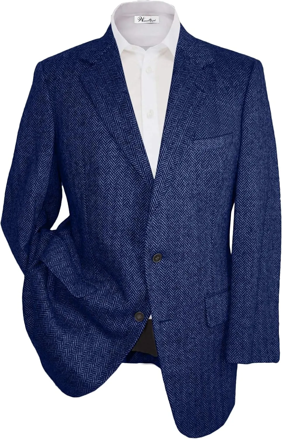 Wemaliyzd Men Western Herringbone Jacket Suit Regular Fit Sport Coat Blazer Centre Vent