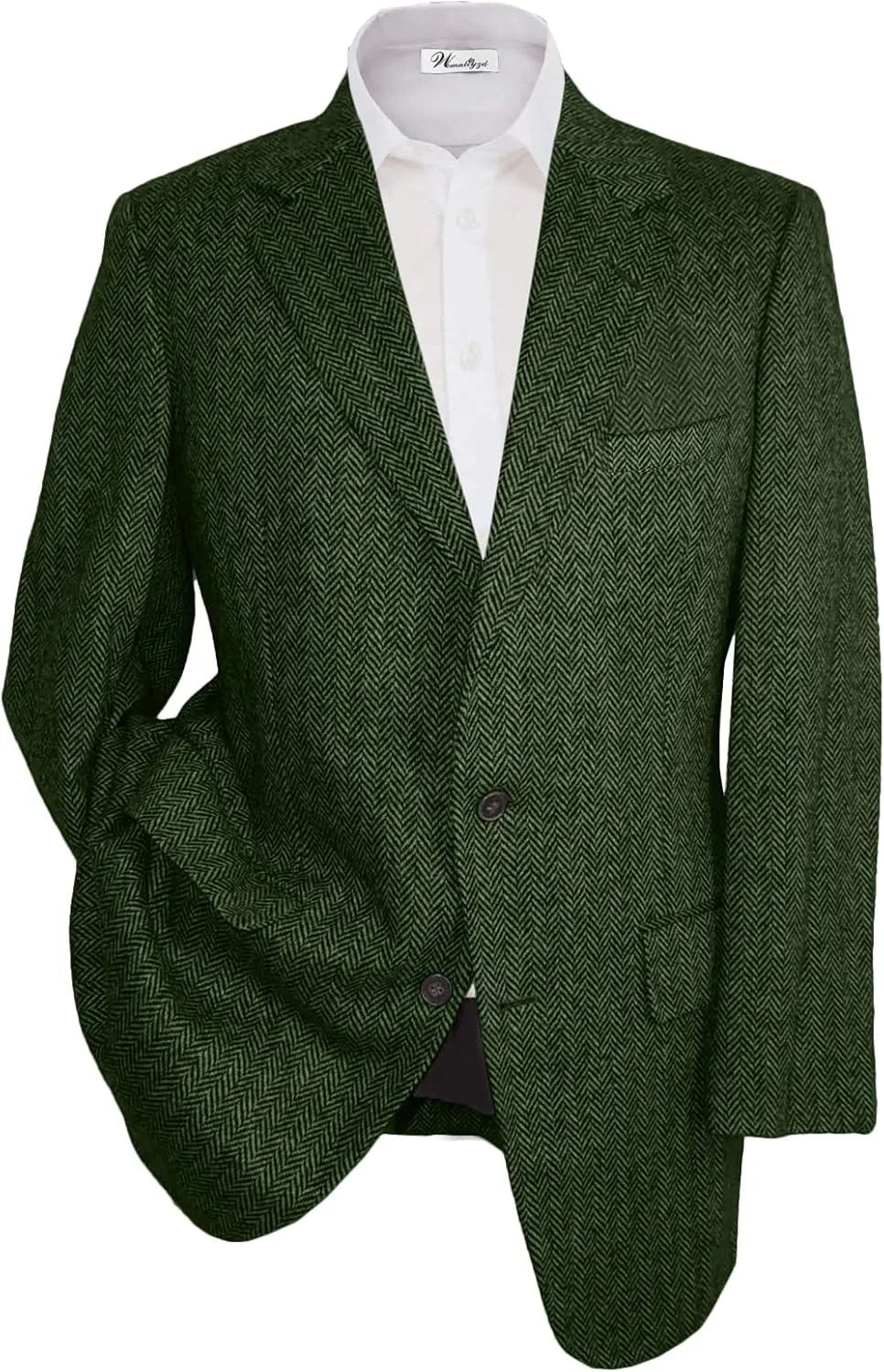 Wemaliyzd Men Western Herringbone Jacket Suit Regular Fit Sport Coat Blazer Centre Vent