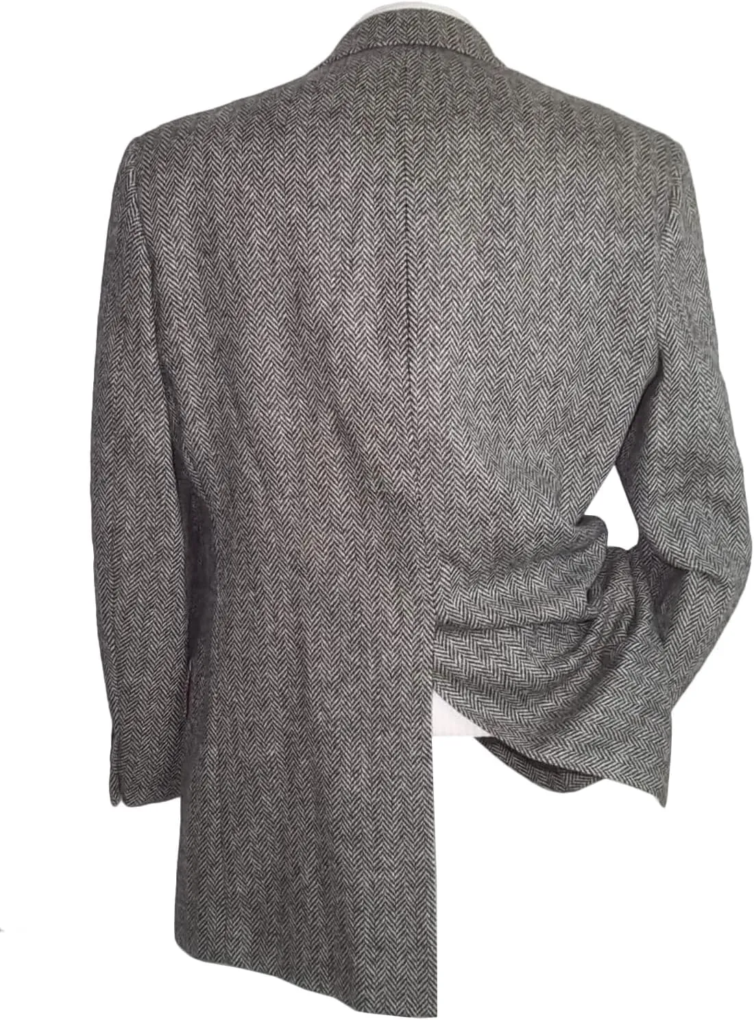 Wemaliyzd Men Western Herringbone Jacket Suit Regular Fit Sport Coat Blazer Centre Vent