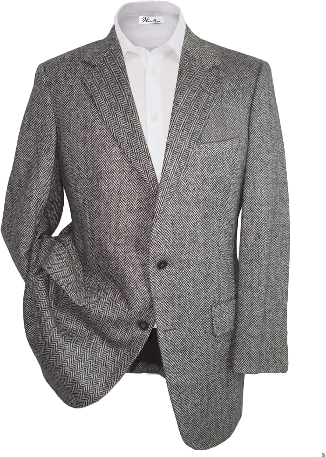 Wemaliyzd Men Western Herringbone Jacket Suit Regular Fit Sport Coat Blazer Centre Vent