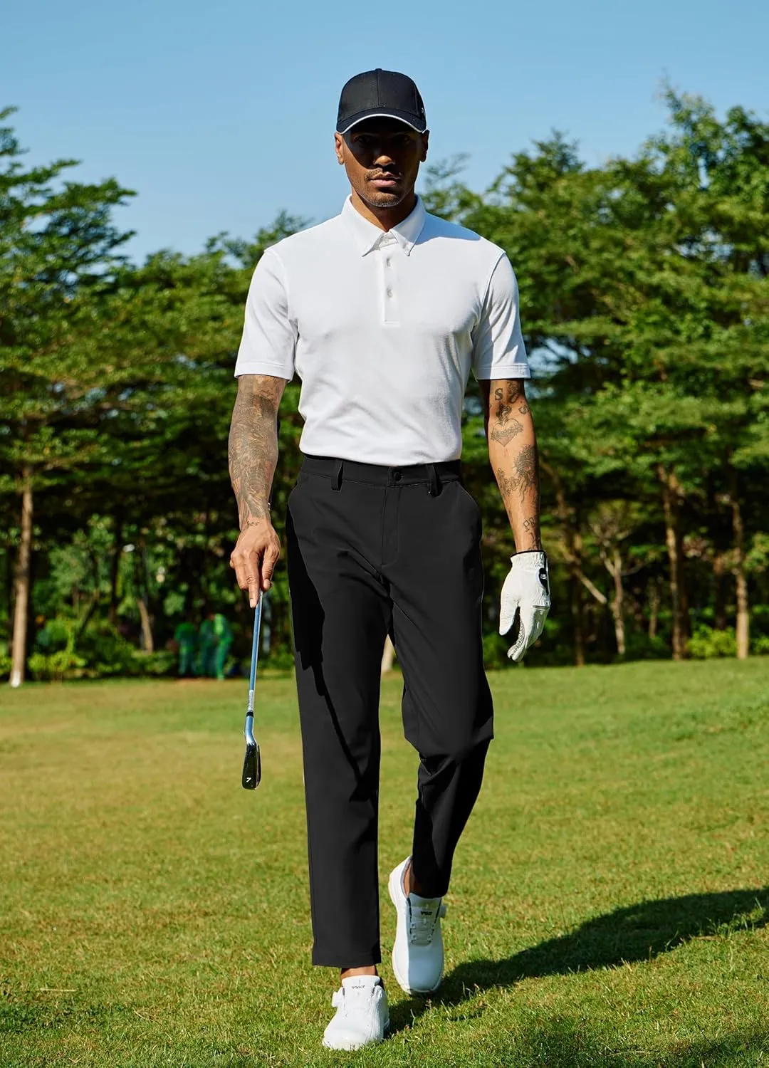 Willit Mens Golf Pants Stretch Dress Pants Slim Fit Quick Dry Casual Work Pants with Pockets 30"/32"