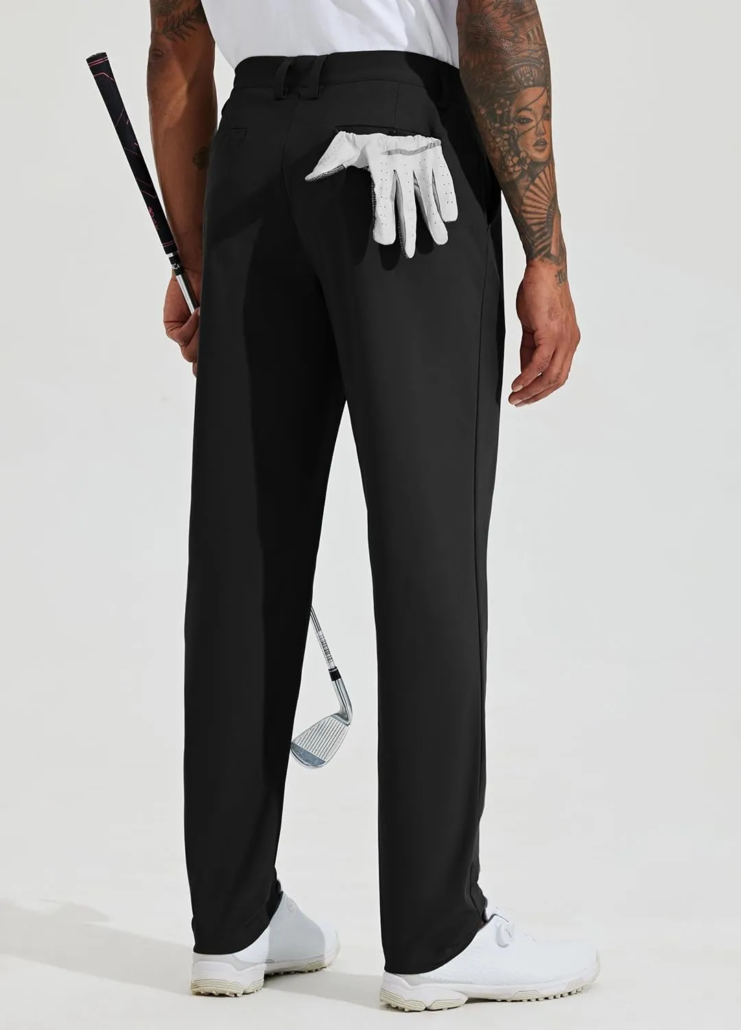 Willit Mens Golf Pants Stretch Dress Pants Slim Fit Quick Dry Casual Work Pants with Pockets 30"/32"