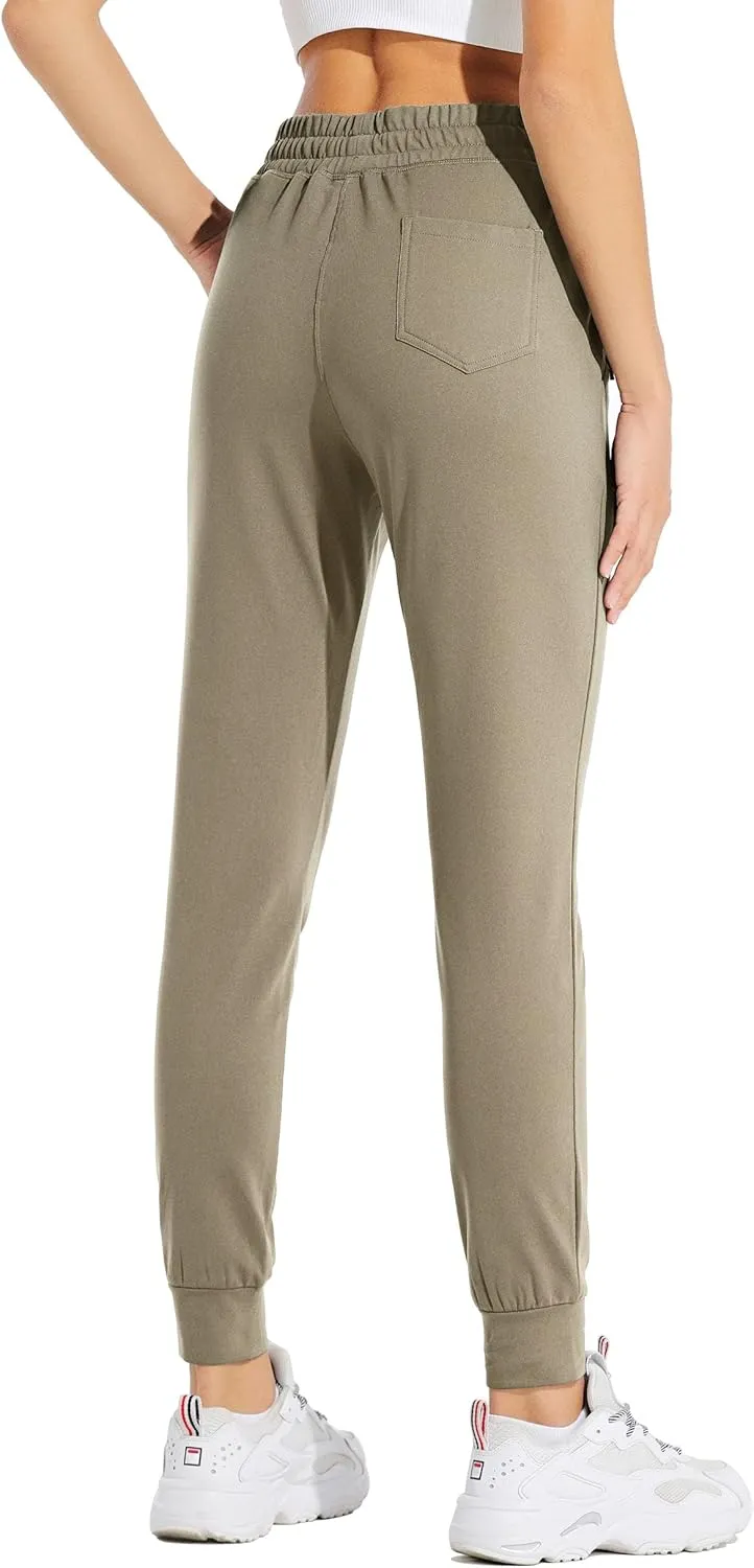 Willit Women's Fleece Lined Joggers Warm Pants Running Thermal Sweatpants Winter Athletic Hiking Water Resistant with Pockets