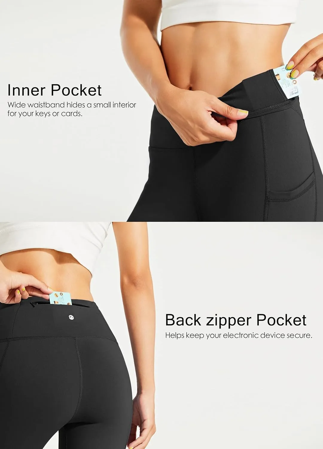 Willit Women's Fleece Lined Leggings Water Resistant Winter Pants Thermal High Waisted Yoga Hiking Running Tights Pockets