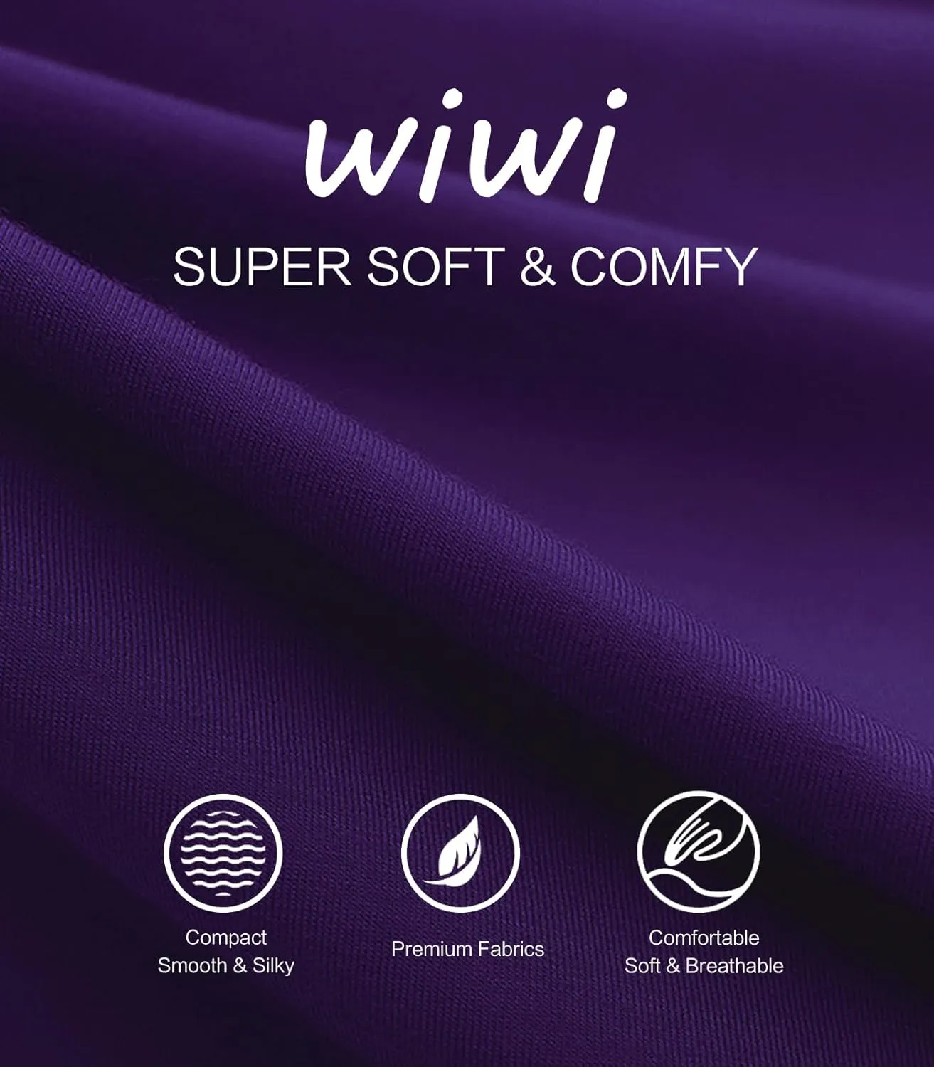 WiWi Women's Viscose from Bamboo Pajama Tops Soft Scoop Neck Sleep Shirt Loose Long Sleeves T-Shirt Loungewear S-XXL