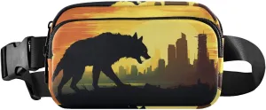 Wolf Shade Fanny Pack for Travel Hiking Water Resistant Waist Pack Sling Bag Purse for Women Men