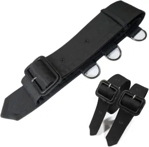 Women One Set Of D Ring Pin Buckle Waist Buckle Belt and Adjustable Cuff Straps for Trench Coat