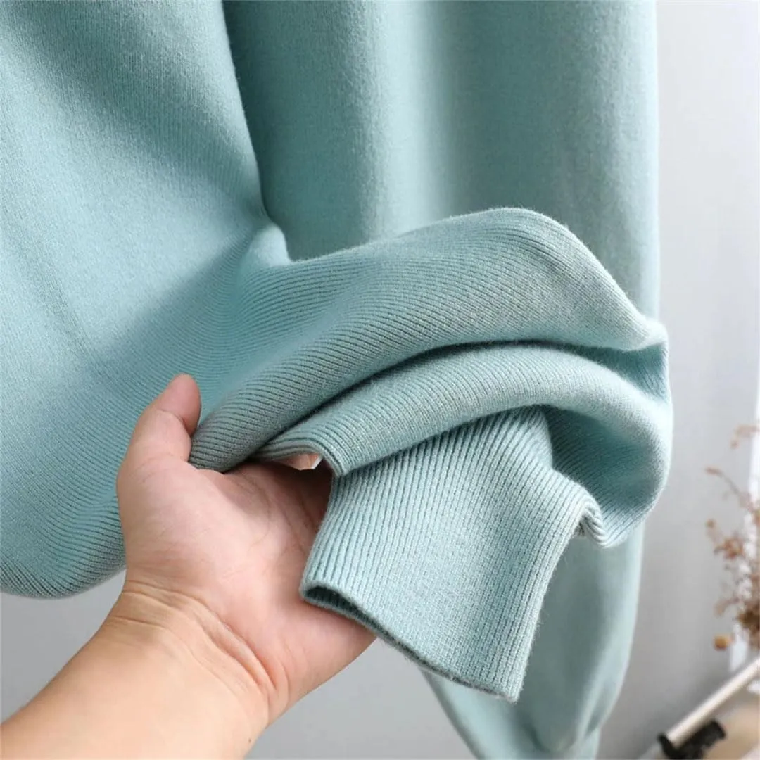 Women Waist Drawstring Thick Knitted Harem Pants Autumn Winter Sport Sweater Loose Trousers