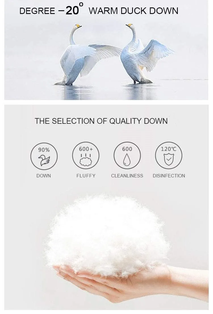 Women Winter Plus Size Thick Long Duck Down Over Coat Jacket Overcoat