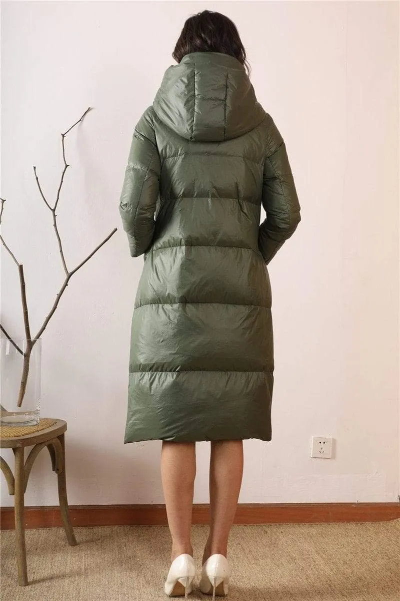 Women Winter Plus Size Thick Long Duck Down Over Coat Jacket Overcoat