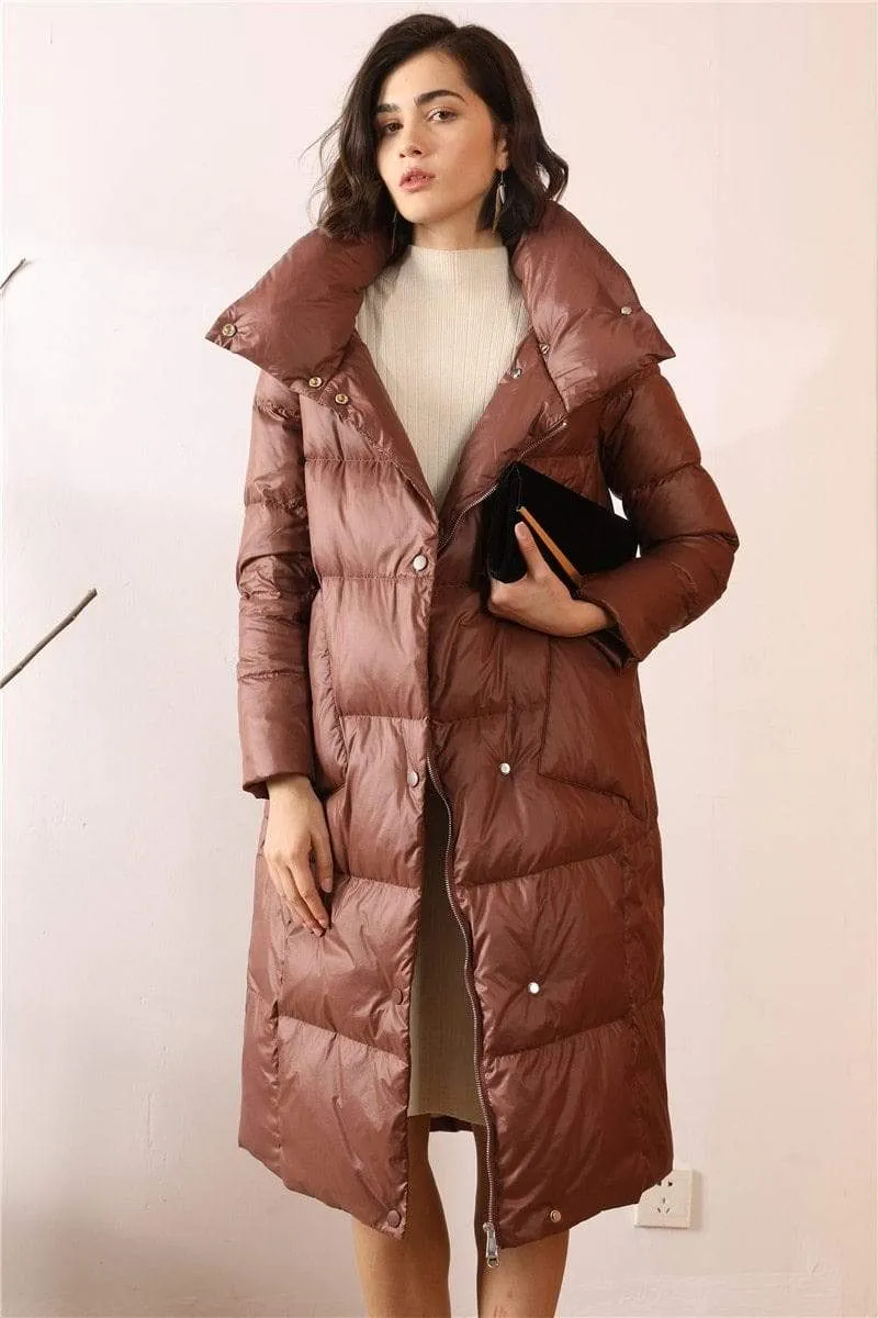 Women Winter Plus Size Thick Long Duck Down Over Coat Jacket Overcoat