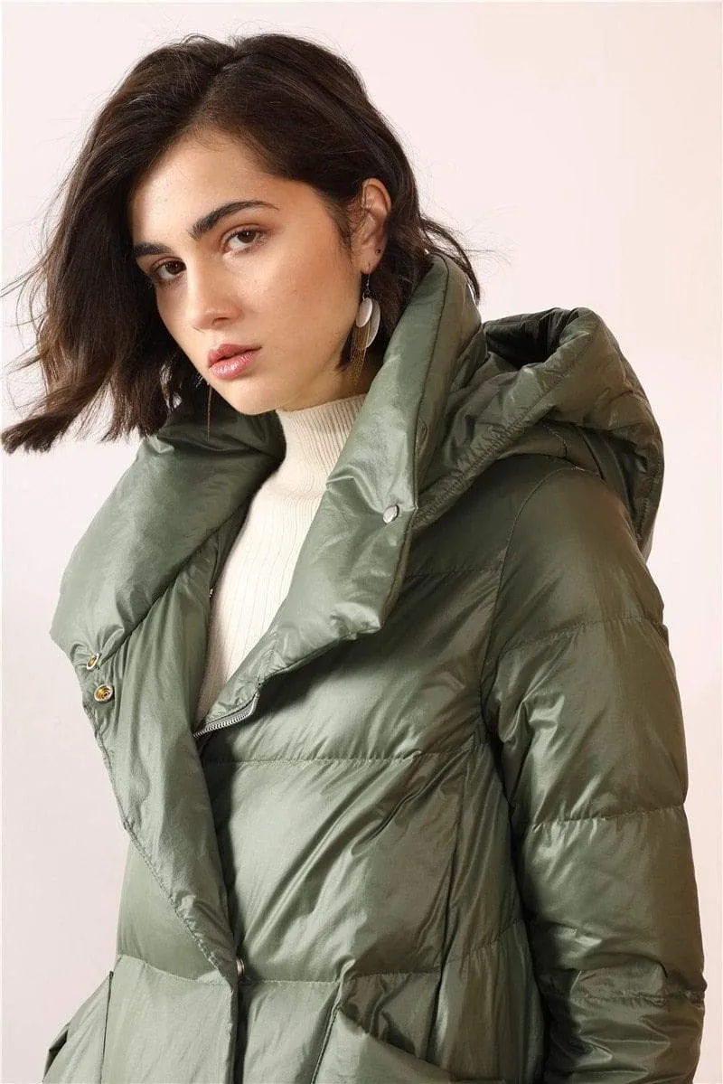 Women Winter Plus Size Thick Long Duck Down Over Coat Jacket Overcoat