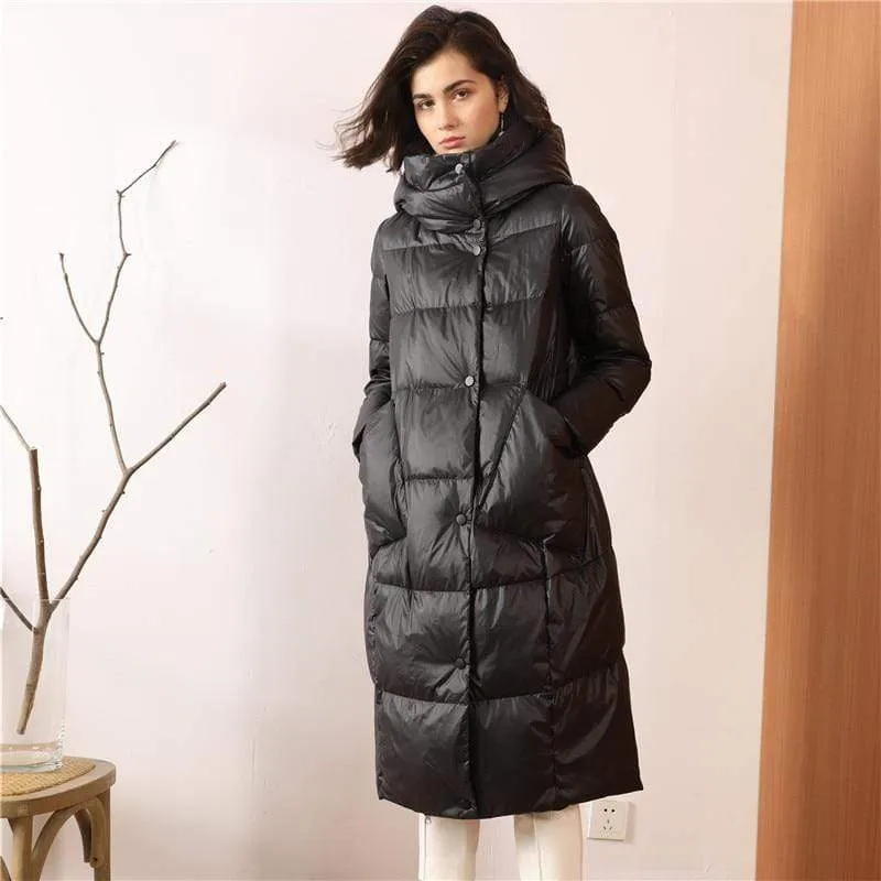 Women Winter Plus Size Thick Long Duck Down Over Coat Jacket Overcoat