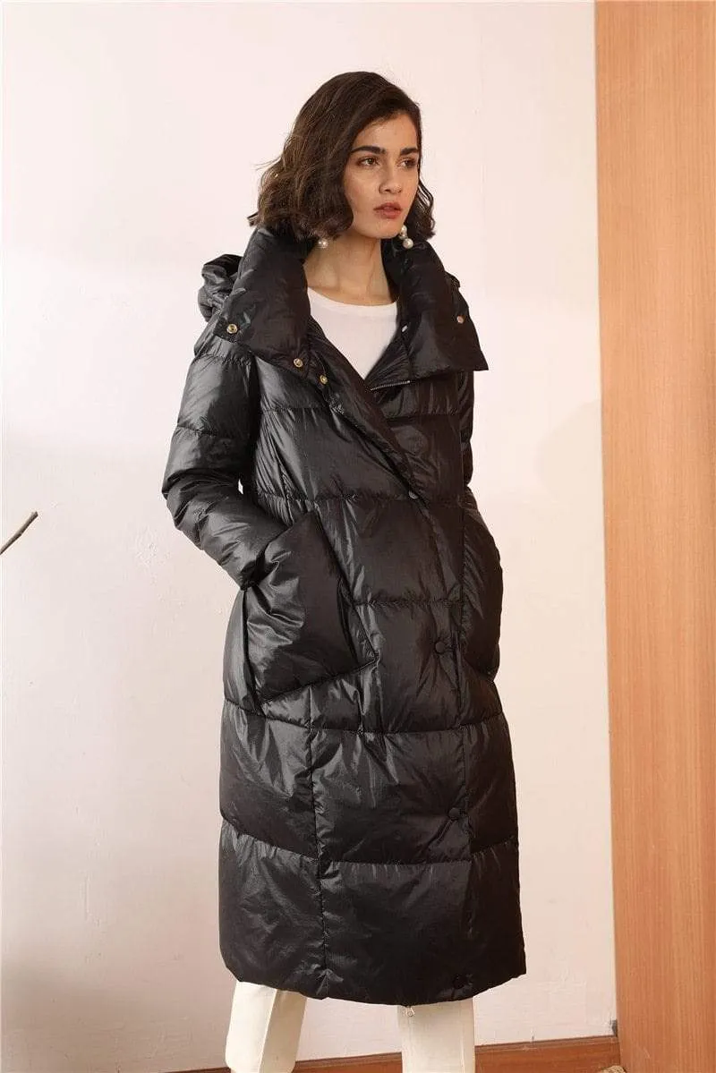 Women Winter Plus Size Thick Long Duck Down Over Coat Jacket Overcoat
