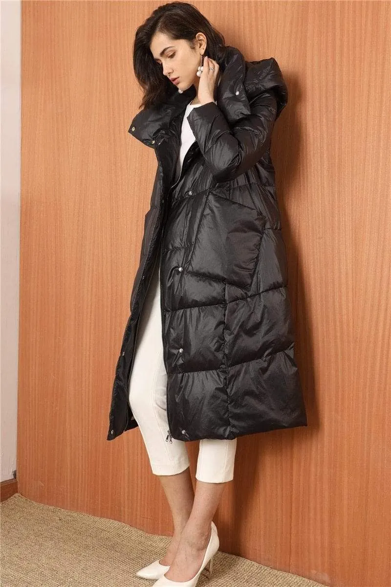 Women Winter Plus Size Thick Long Duck Down Over Coat Jacket Overcoat