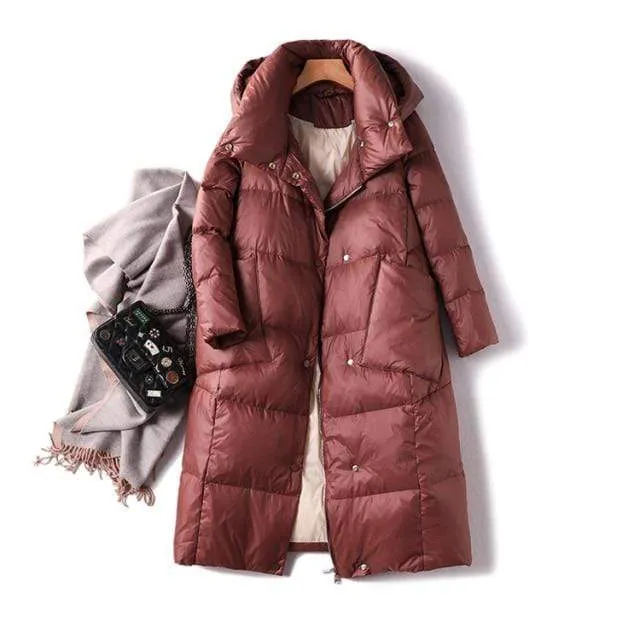 Women Winter Plus Size Thick Long Duck Down Over Coat Jacket Overcoat