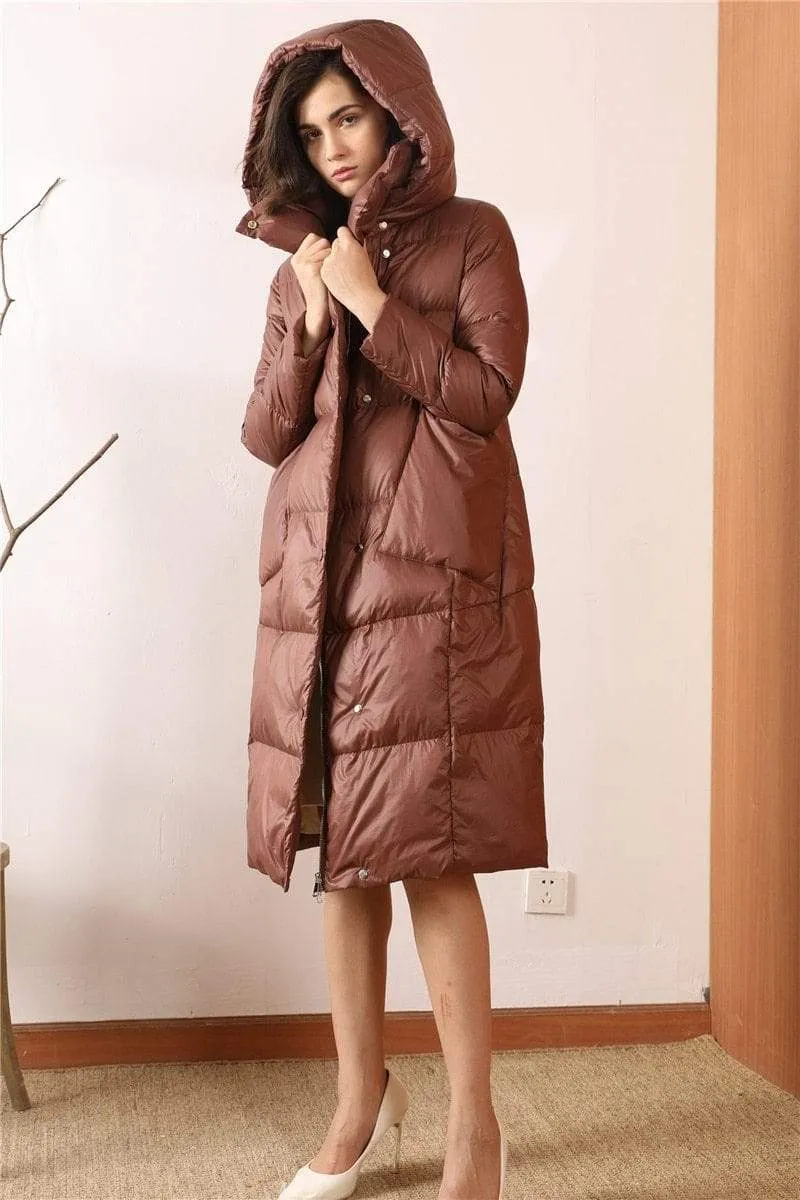 Women Winter Plus Size Thick Long Duck Down Over Coat Jacket Overcoat