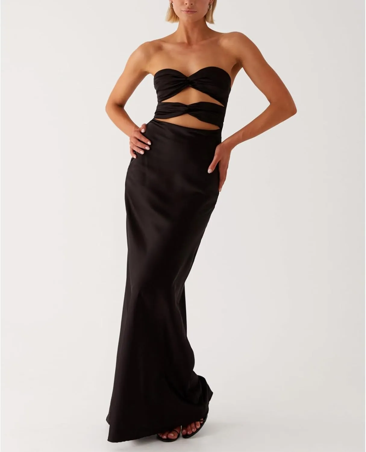 Women Y2k Floral Cut Out Maxi Bodycon Dress Hollow Out Silk Satin Long Beach Formal Dresses Summer Sundress