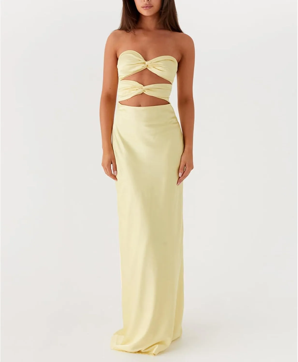 Women Y2k Floral Cut Out Maxi Bodycon Dress Hollow Out Silk Satin Long Beach Formal Dresses Summer Sundress
