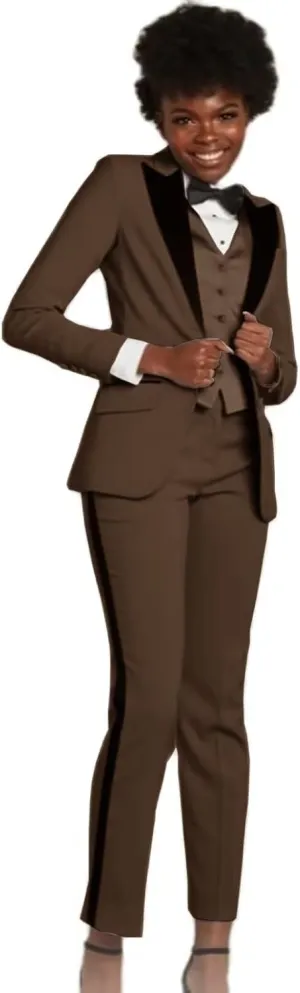 Women's 3 Piece Suit Business Slim Formal Work Wear Office Pants Set Lady Tuxedo Blazer Pants Vest